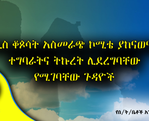 የኤጲስ ቆጶሳት አስመራጭ ኮሚቴ ያከናወናቸው ተግባራትና ትኩረት ሊደረግባቸው የሚገባቸው ጉዳዮች