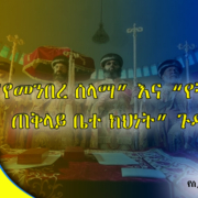 “የመንበረ ሰላማ” እና “የትግራይ ጠቅላይ ቤተ ክህነት” ጉዳይ