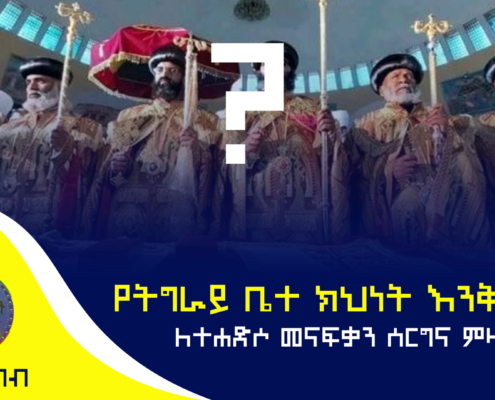 የትግራይ ቤተ ክህነት እንቅስቃሴ ለተሐድሶ መናፍቃን ሰርግና ምላሽ